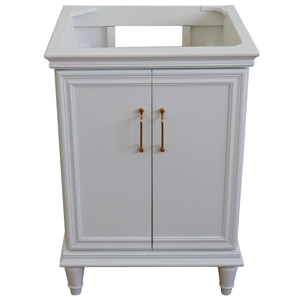 Bellaterra Home 24" Single vanity in White finish- cabinet only - Luxe Bathroom Vanities