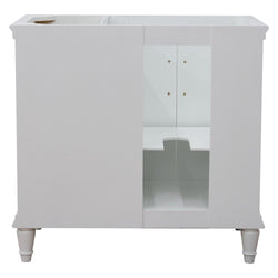 Bellaterra Home 36" Single vanity in White finish- left door- cabinet only - Luxe Bathroom Vanities