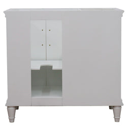 Bellaterra Home 36" Single vanity in White finish- right door- cabinet only - Luxe Bathroom Vanities