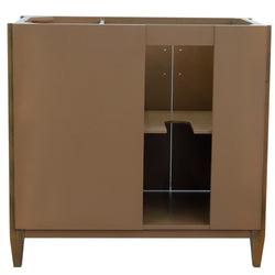 Bellaterra Home 36" Single sink vanity in Walnut finish - Left door- Cabinet only - Luxe Bathroom Vanities