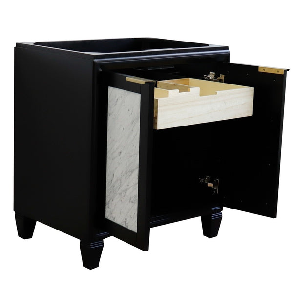 Bellaterra Home 30" Single sink vanity in Black finish - cabinet only - Luxe Bathroom Vanities