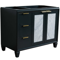 Bellaterra Home 42" Single sink vanity in Black finish - Right door- Cabinet only - Luxe Bathroom Vanities