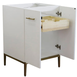 Bellaterra Home 24" Single sink vanity in White finish - cabinet only - Luxe Bathroom Vanities