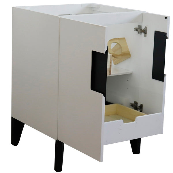 Bellaterra Home 24" Single sink vanity in White finish - cabinet only - Luxe Bathroom Vanities
