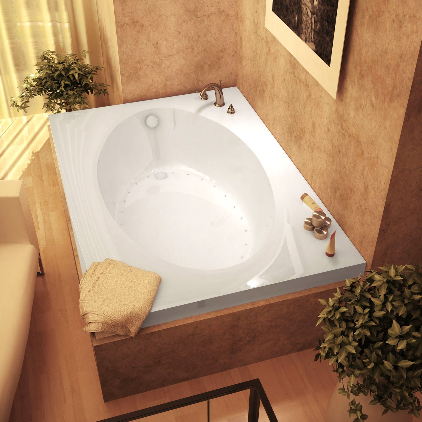 Atlantis Whirlpools Vogue 42 x 72 Rectangular Soaking Bathtub Center Drain - Luxe Bathroom Vanities Luxury Bathroom Fixtures Bathroom Furniture