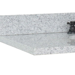 37" Gray Granite Top With Oval Sink - Luxe Bathroom Vanities