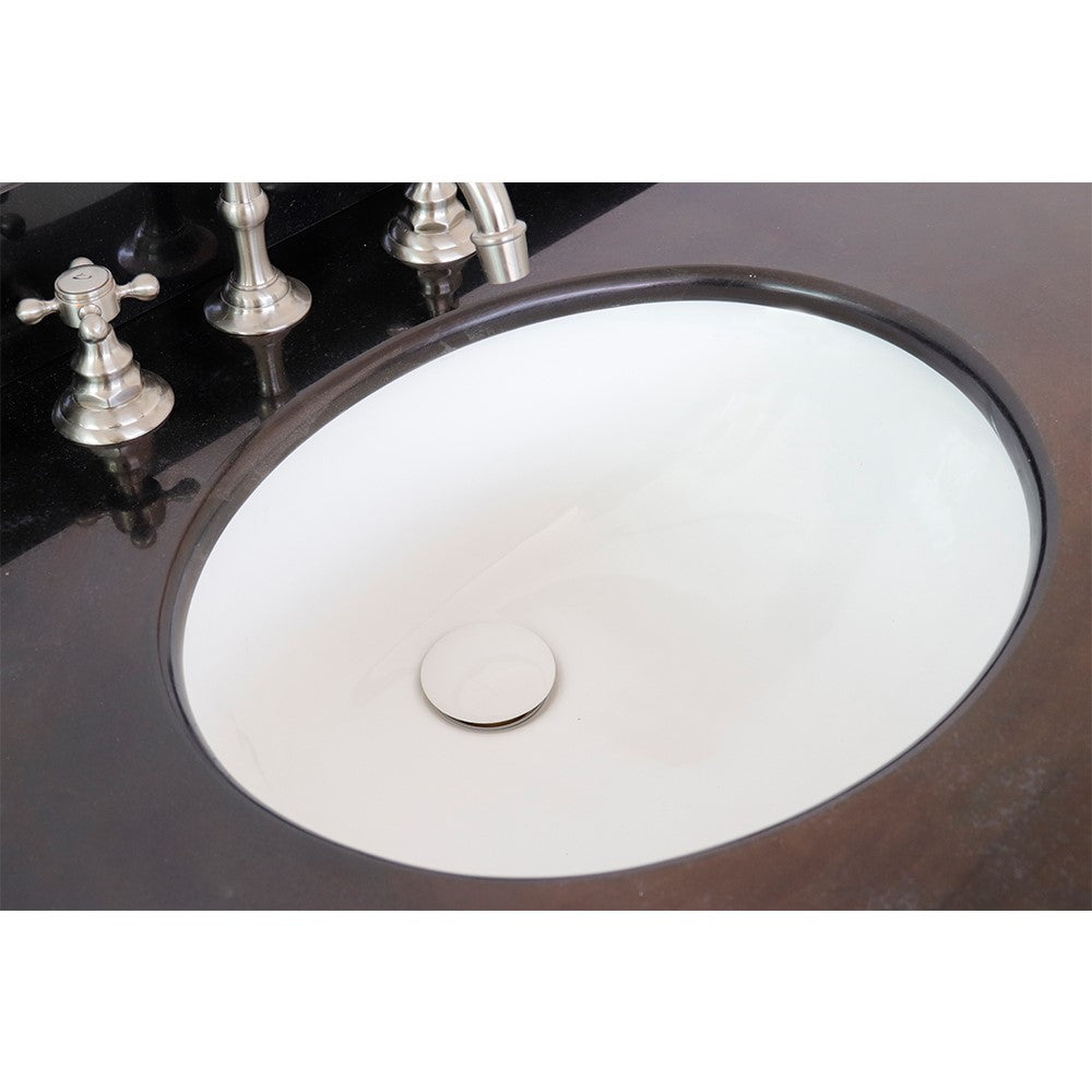 49" Black galaxy granite top with oval sink - Luxe Bathroom Vanities