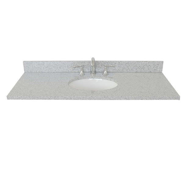 49" Gray Granite Top With Oval Sink - Luxe Bathroom Vanities