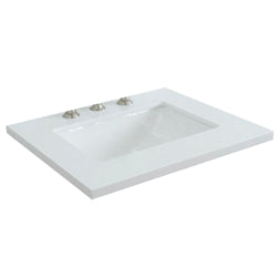 25" Black galaxy countertop and single rectangle sink - Luxe Bathroom Vanities