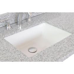 31" Gray Granite Top With Rectangle Sink - Luxe Bathroom Vanities