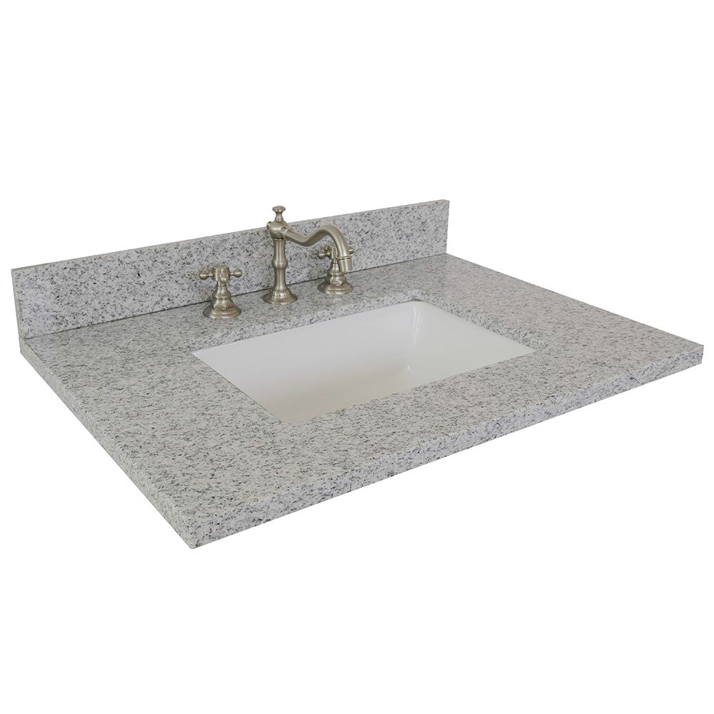 31" Black galaxy granite top with rectangle sink - Luxe Bathroom Vanities