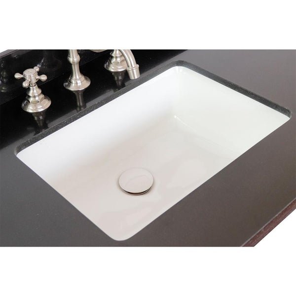 37" Black Galaxy Granite Top With Rectangle Sink - Luxe Bathroom Vanities