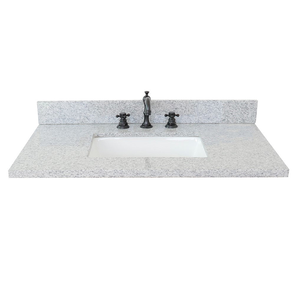 37" Black galaxy granite top with rectangle sink - Luxe Bathroom Vanities