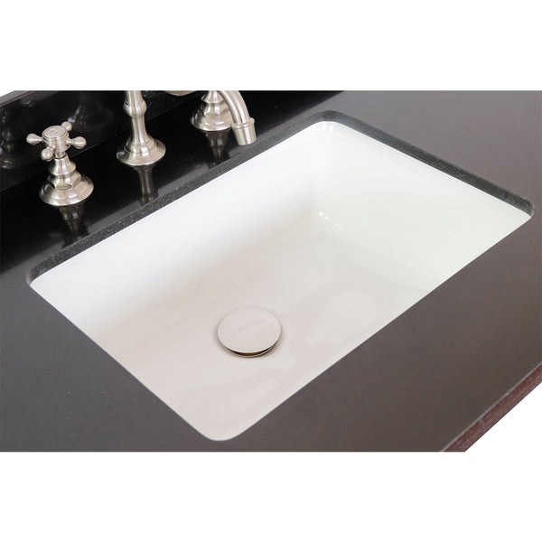 49" Black galaxy granite top with rectangle sink - Luxe Bathroom Vanities