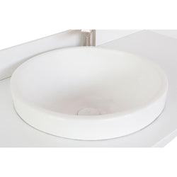 31" White Quartz Top With Round Sink - Luxe Bathroom Vanities