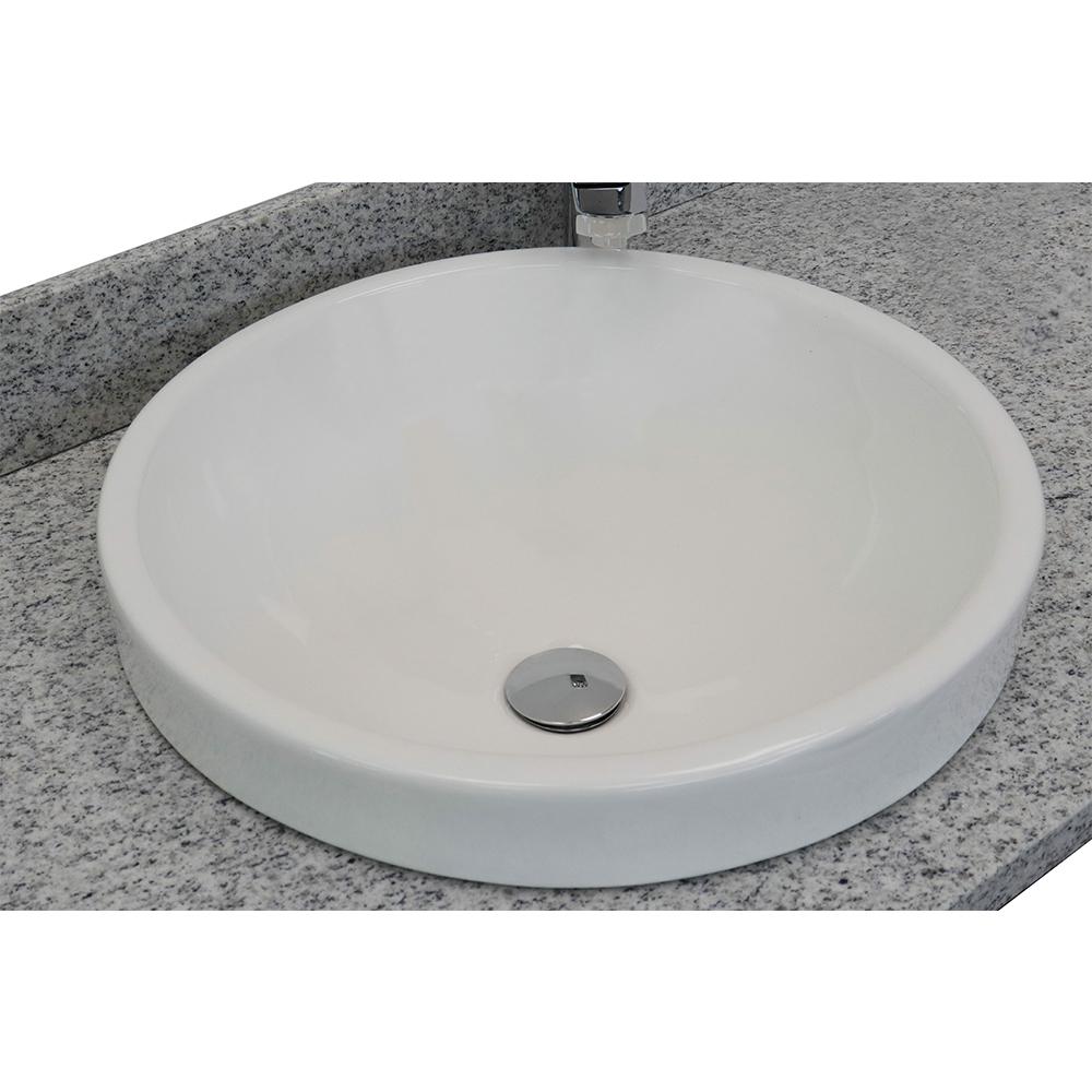 49" Gray Granite Top With Round Sink - Luxe Bathroom Vanities