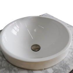 61" Black galaxy countertop and double round sink - Luxe Bathroom Vanities