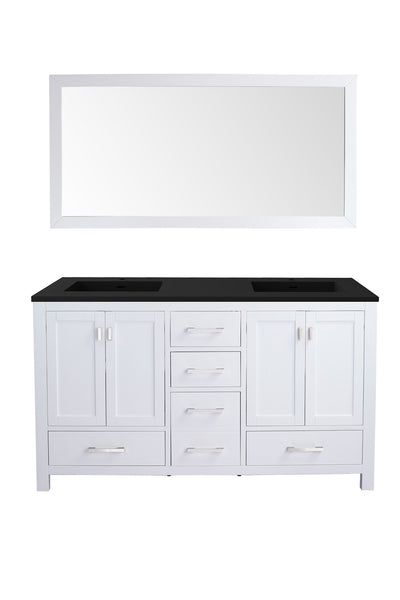 Wilson 60 - Cabinet with VIVA Stone Solid Surface Countertop - Luxe Bathroom Vanities Luxury Bathroom Fixtures Bathroom Furniture