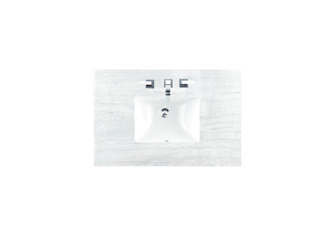 James Martin 36" Single Top, 3 CM Arctic Fall Solid Surface - Luxe Bathroom Vanities Luxury Bathroom Fixtures Bathroom Furniture