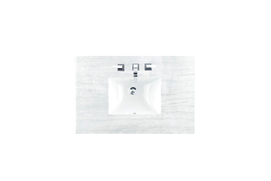 James Martin 36" Single Top, 3 CM Arctic Fall Solid Surface - Luxe Bathroom Vanities Luxury Bathroom Fixtures Bathroom Furniture