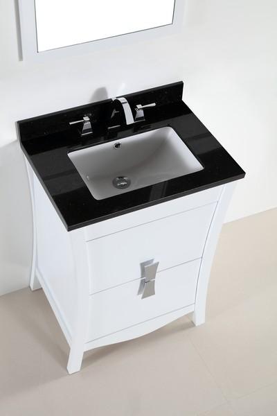 24 In. Single Sink Vanity With Black Galaxy Top - Luxe Bathroom Vanities