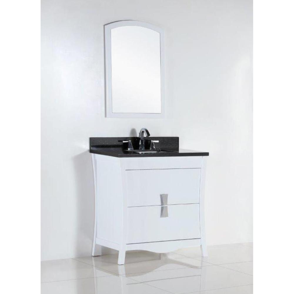 30 In. Single Sink Vanity With Black Galaxy Top - Luxe Bathroom Vanities