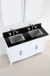 48 In. Double Sink Vanity With Black Galaxy Top - Luxe Bathroom Vanities