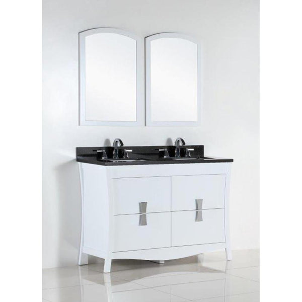 48 In. Double Sink Vanity With Black Galaxy Top - Luxe Bathroom Vanities