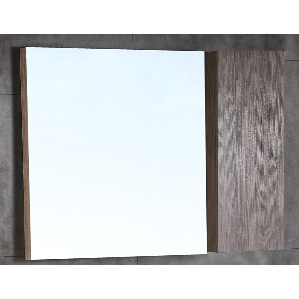 Bellaterra Home 42 in. Wood framed mirror with cabinet - Luxe Bathroom Vanities