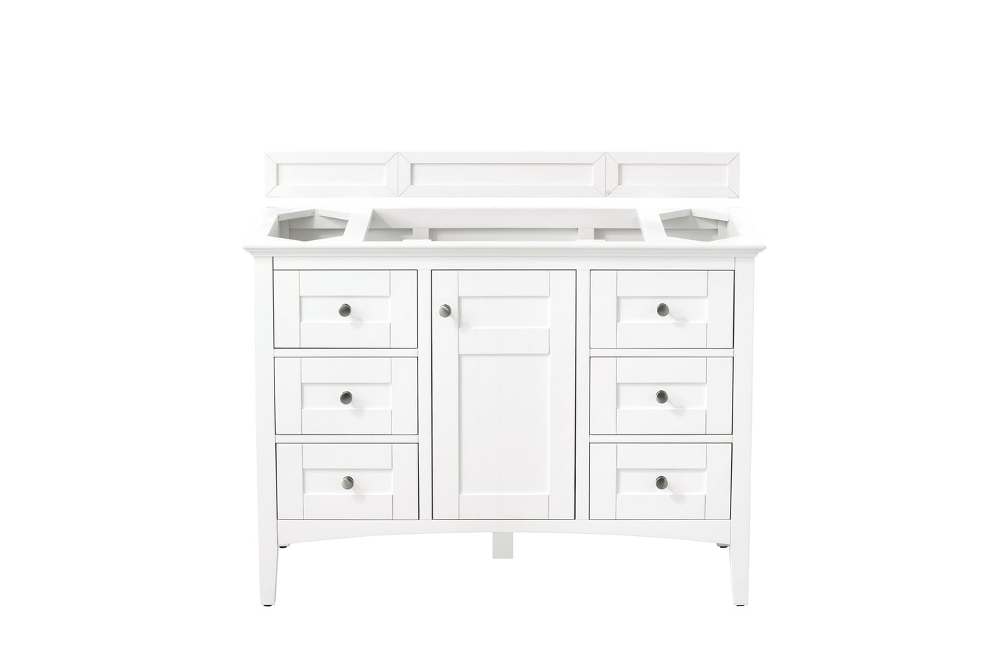 James Martin Palisades 48" Bright White Single Vanity (Cabinet Only) - Luxe Bathroom Vanities
