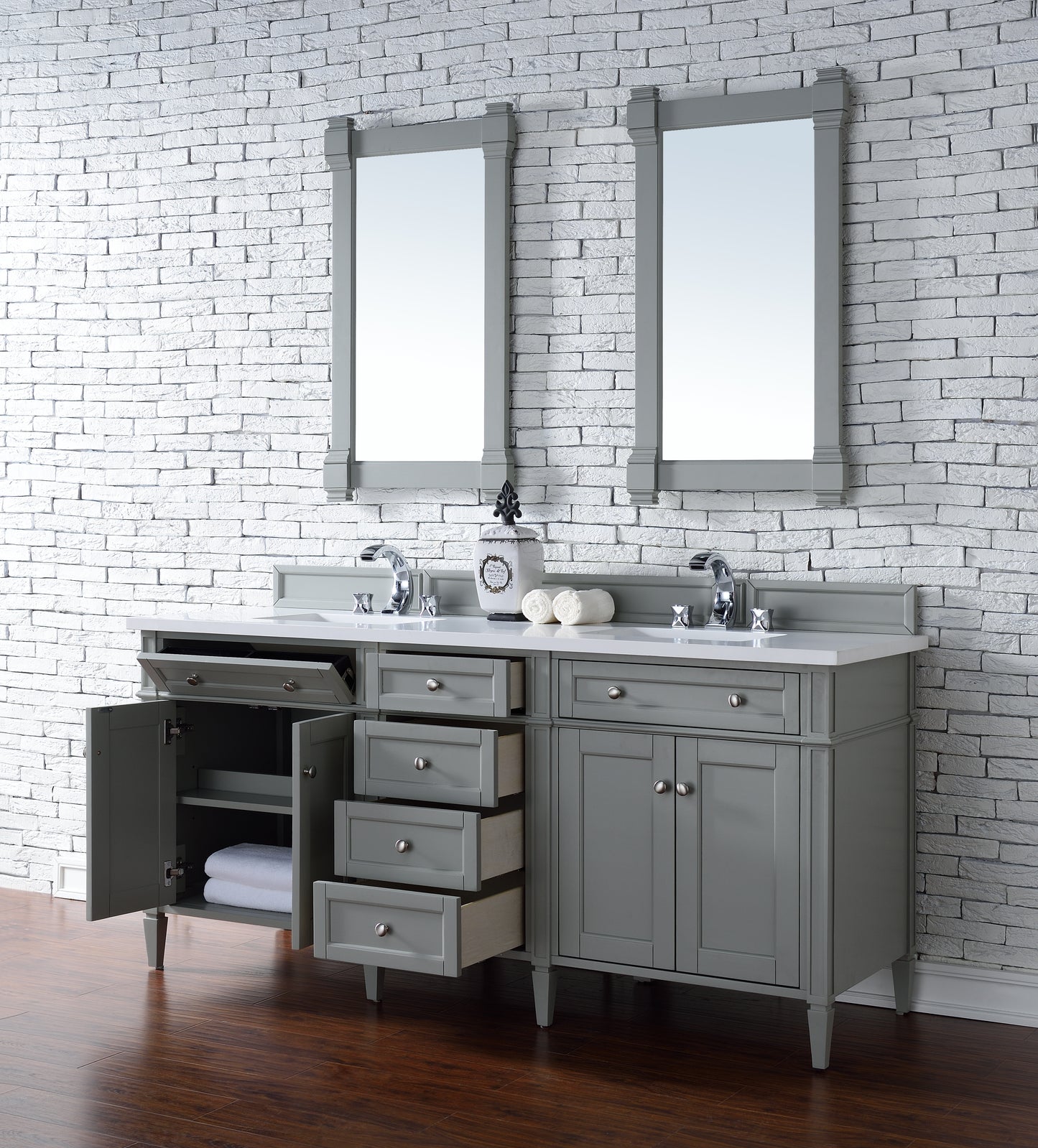 James Martin Brittany 72" Double Vanity - Luxe Bathroom Vanities Luxury Bathroom Fixtures Bathroom Furniture