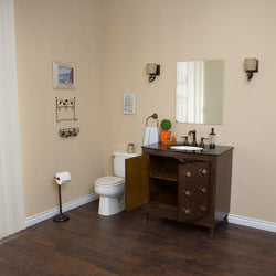 36" In Single Sink Vanity Wood Sable Walnut - Luxe Bathroom Vanities
