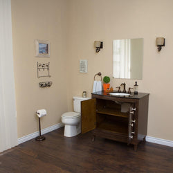 36" In Single Sink Vanity Wood Sable Walnut - Luxe Bathroom Vanities