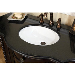 48" In Single Sink Vanity Wood Dark Mahogany Black Galaxy - Luxe Bathroom Vanities
