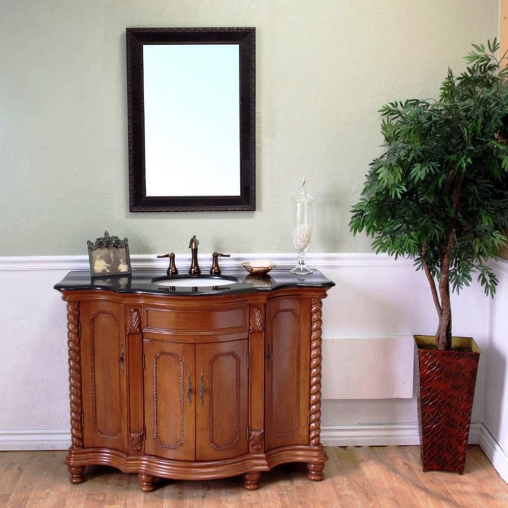 48" In Single Sink Vanity Wood Light Walnut - Luxe Bathroom Vanities