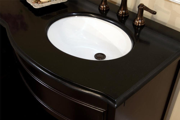 62" In Double Sink Vanity Dark Mahogany Black Galaxy - Luxe Bathroom Vanities