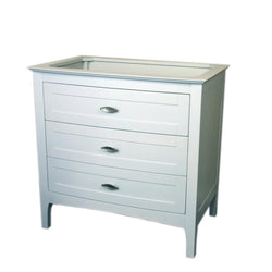 35" In Single Sink Vanity Wood White Cabinet Only - Luxe Bathroom Vanities