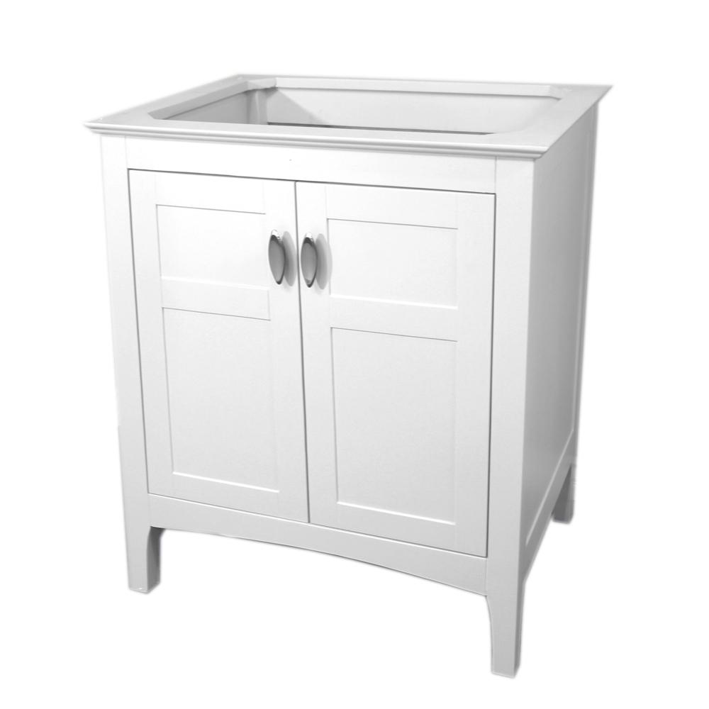 29" In Single Sink Vanity Wood White Cabinet Only - Luxe Bathroom Vanities