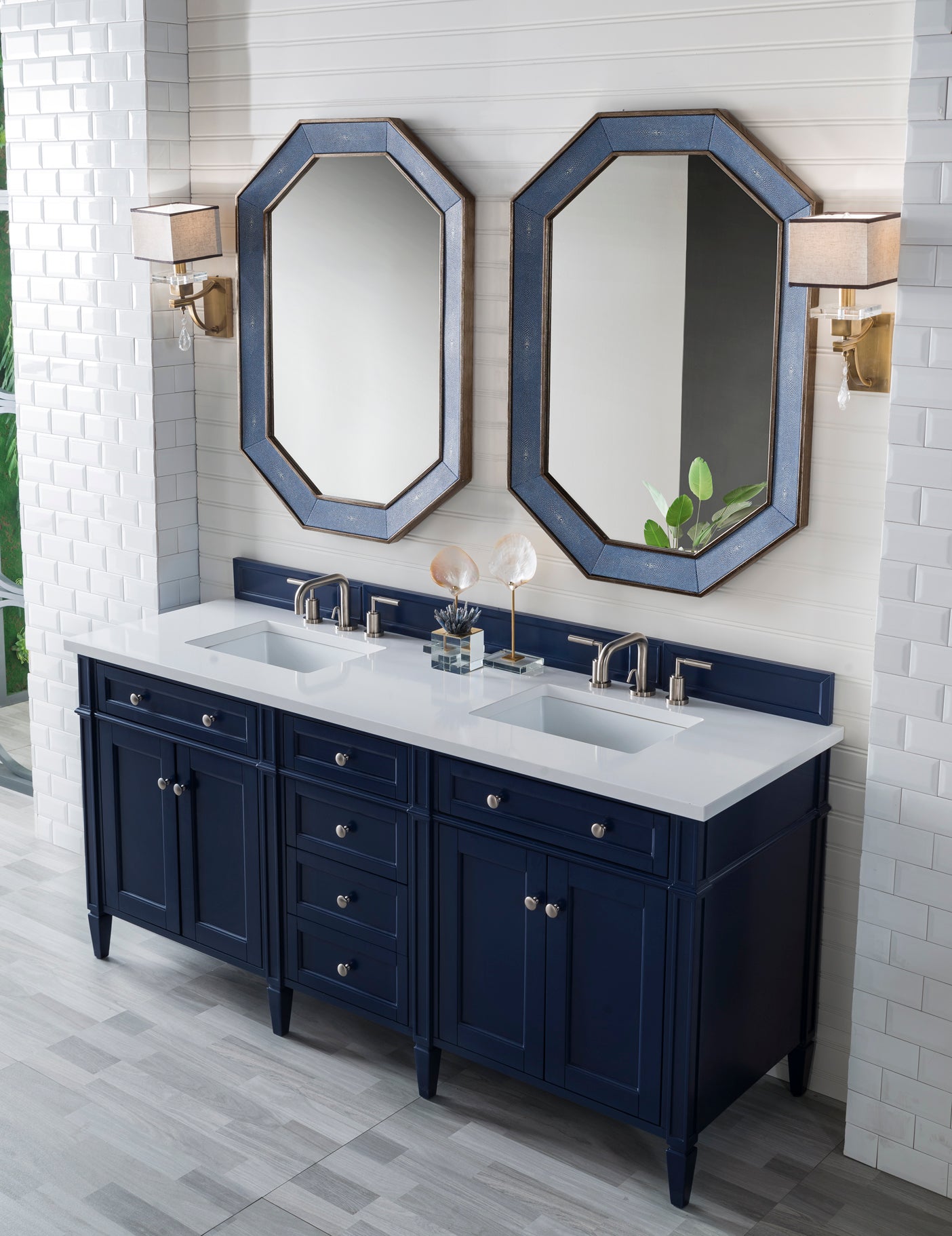 James Martin Brittany 72" Double Vanity - Luxe Bathroom Vanities Luxury Bathroom Fixtures Bathroom Furniture