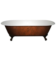 Cambridge Plumbing 70" X 30" Acrylic Double Ended Clawfoot Bathtub - Luxe Bathroom Vanities