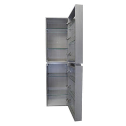 Bellaterra Home Wall Mount Linen Cabinet- Gray - Luxe Bathroom Vanities