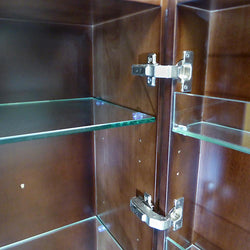 Bellaterra Home Wall Mount Linen Cabinet- Walnut - Luxe Bathroom Vanities