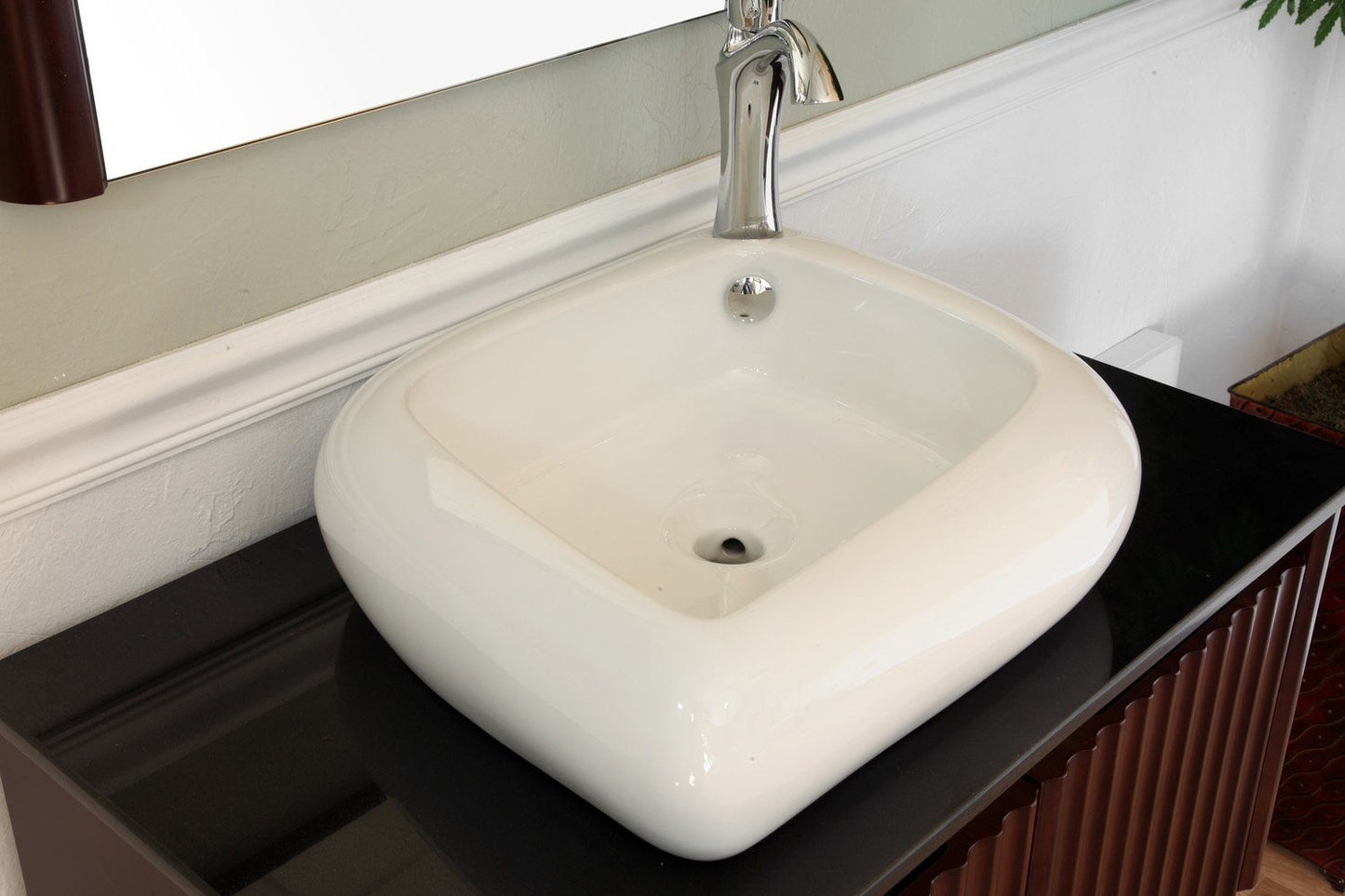 32.5" In Single Sink Vanity Wood Walnut - Luxe Bathroom Vanities