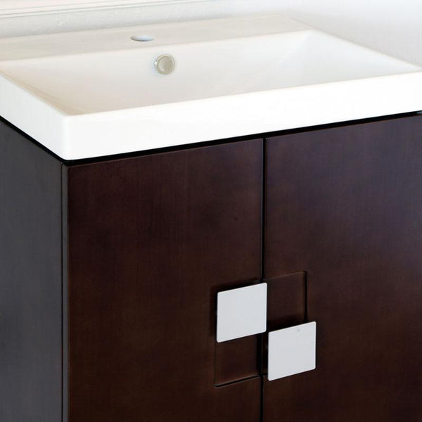 25" In Single Sink Vanity Wood Gray - Luxe Bathroom Vanities