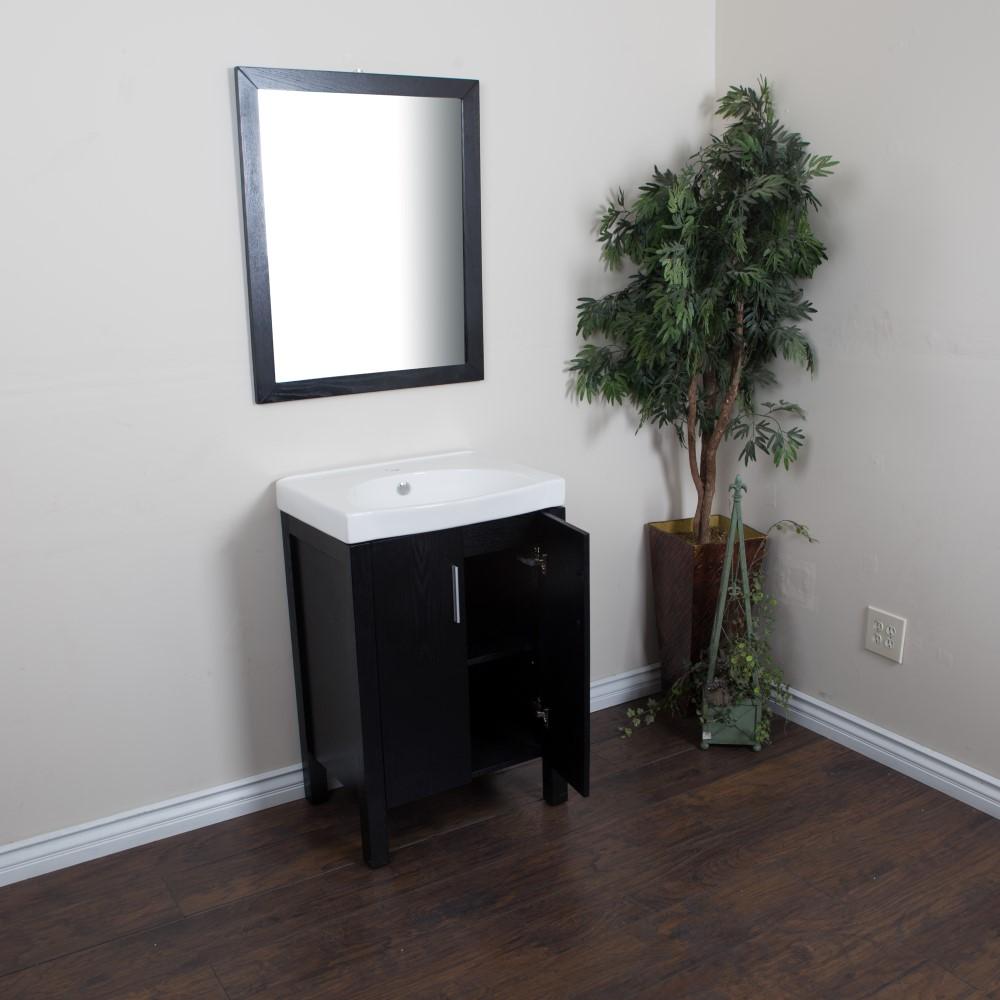 23.8" In Single Sink Vanity Black - Luxe Bathroom Vanities