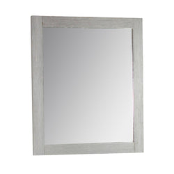 Bellaterra Home 24" Rectangle Wood Frame Mirror in Gray Pine Finish - Luxe Bathroom Vanities