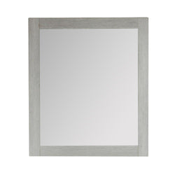 Bellaterra Home 26" Rectangle Wood Frame Mirror in Gray Pine Finish - Luxe Bathroom Vanities