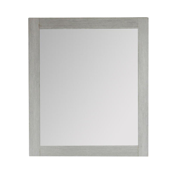 Bellaterra Home 26" Rectangle Wood Frame Mirror in Gray Pine Finish - Luxe Bathroom Vanities