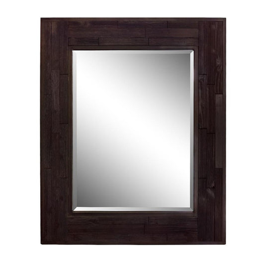 Bellaterra Home 29" Rectangle Wood Frame Mirror - Luxe Bathroom Vanities