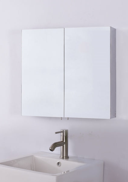 Bellaterra Home Double Door Mirrored Medicine Cabinet - Luxe Bathroom Vanities